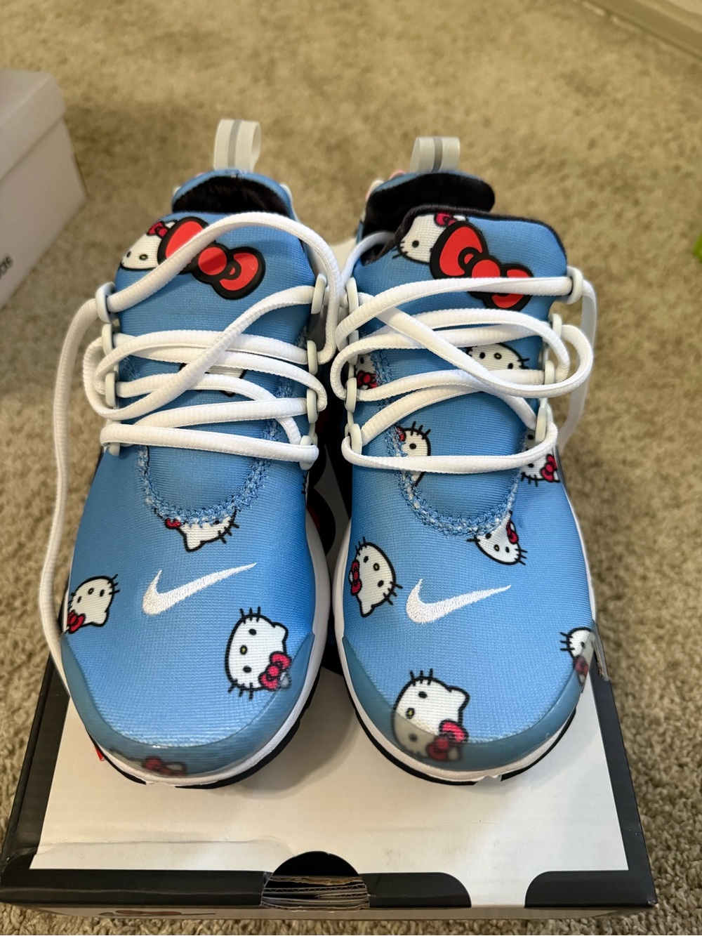 Nike Kids Light Blue Hello Kitty Graphic Sneakers